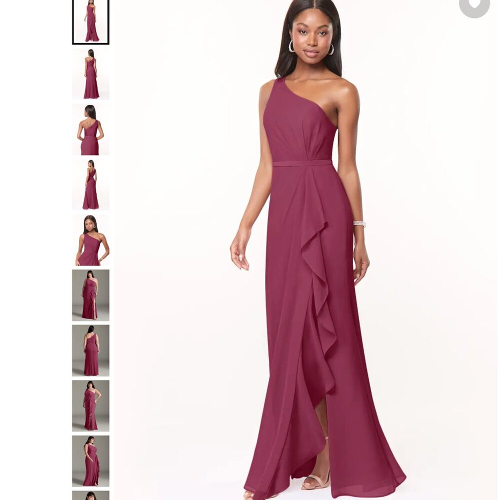 Azazie Liza Mulberry Bridesmaid Dress